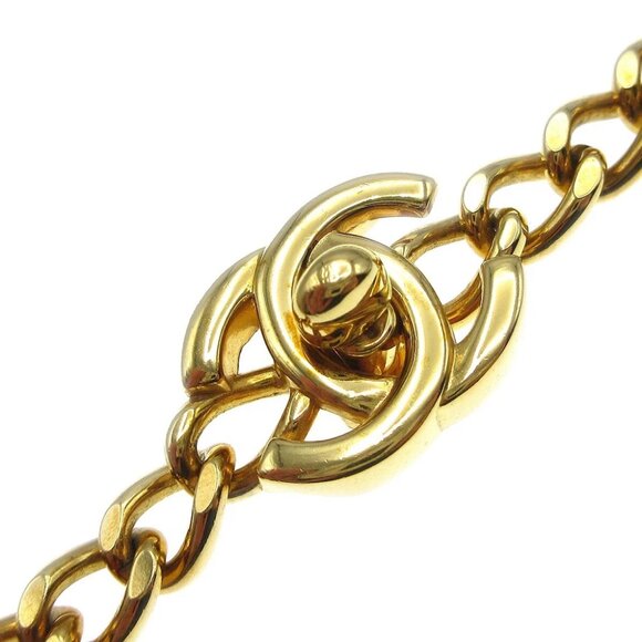 Chanel Turnlock Chain Pendant Necklace Gold 97P - Picture 5 of 5